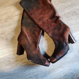 Dolce & Gabbana Brown and Black Heeled Boots